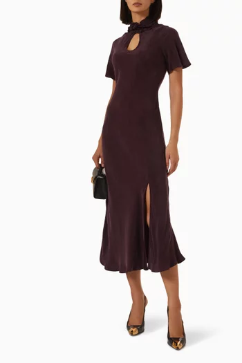 Pierlot Ruffled Midi Dress