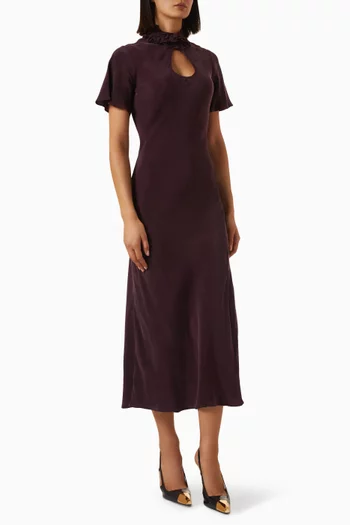 Pierlot Ruffled Midi Dress