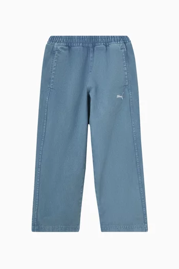 T7 Relaxed-fit Sweatpants in Washed Twill