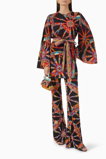 Carretto-print Leggings in Viscose Jersey