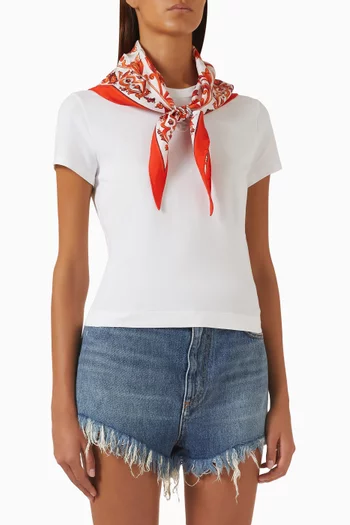 Majolica-print Scarf T-Shirt in Jersey