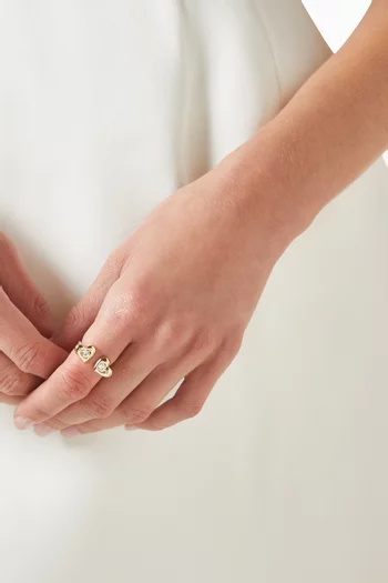 Afello Open Ring in 18kt Gold-plated Metal
