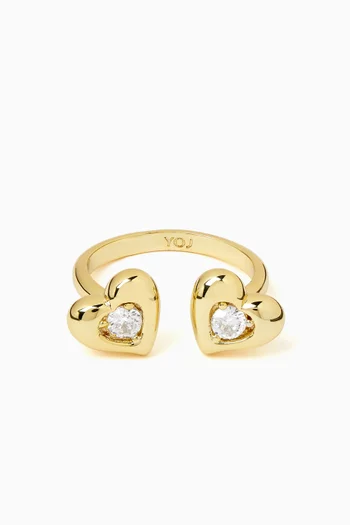 Afello Open Ring in 18kt Gold-plated Metal