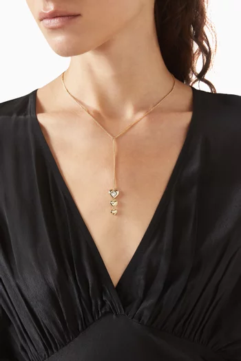 Afello Lariat Necklace in 18kt Gold-plated Metal