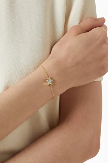 Star Crystal Bracelet in 18kt Gold-plated Metal