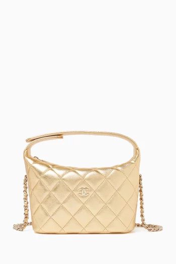 Unused Classic Hobo Bag in Metallic Grained Calfskin