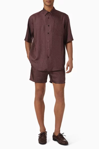 Pyjama-style Shorts in Satin