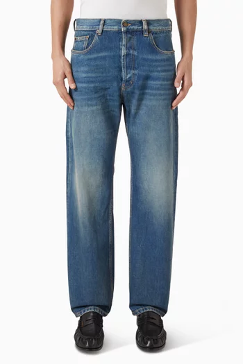Mid-rise Straight-leg Jeans in Denim