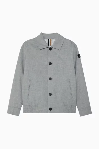 Suit-collar Jacket in Twill