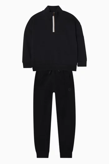 Half-zip Sweatshirt in Cotton Pique
