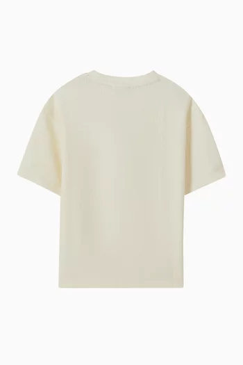 Crewneck T-shirt in Piqué