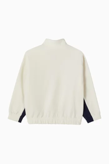 High-neck Sweatshirt in Fleece
