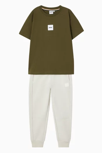 Drawstring Logo Patch Sweatpants