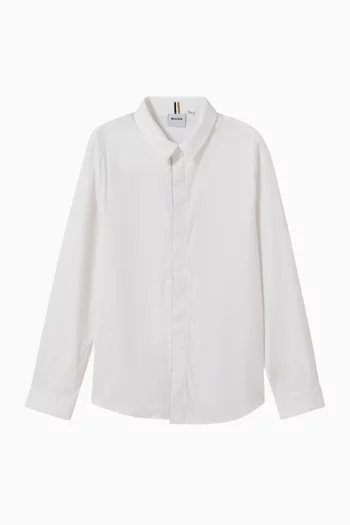 Buttoned Shirt in Cotton Poplin