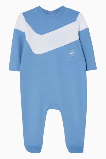 Colourblock Sleepsuit in Organic Cotton Blend