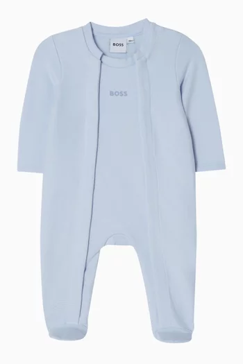 Colourblock Sleepsuit in Cotton Fleece