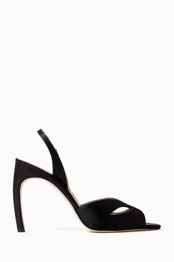 Harlow Mask Halter 100 Slingback Pumps in Satin