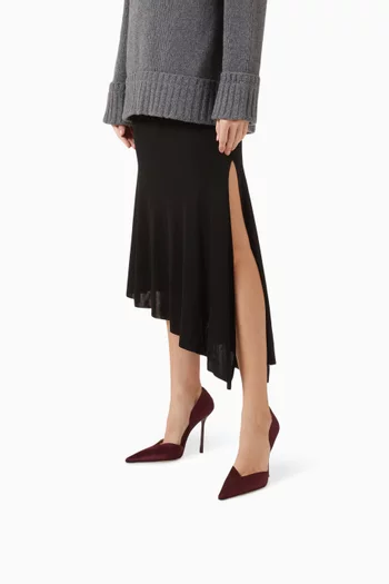 Victoria Angle D'Orsay 115 Pumps in Satin
