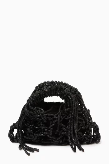 Small Crystal Top-handle Bag in Cord