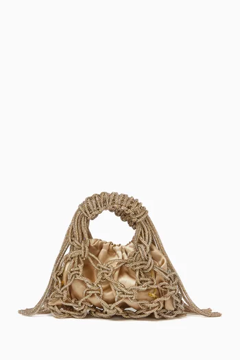 Small Crystal Top-handle Bag in Cord