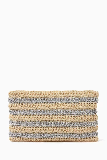 Flash Clutch in Glitter Paper-raffia