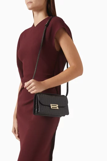 Small Dorian Bag in Croc-embossed Leather