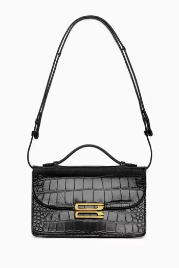 Small Dorian Bag in Croc-embossed Leather