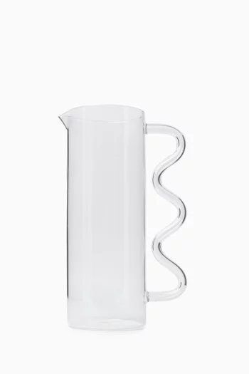 Wave Pitcher in Borosilicate Glass