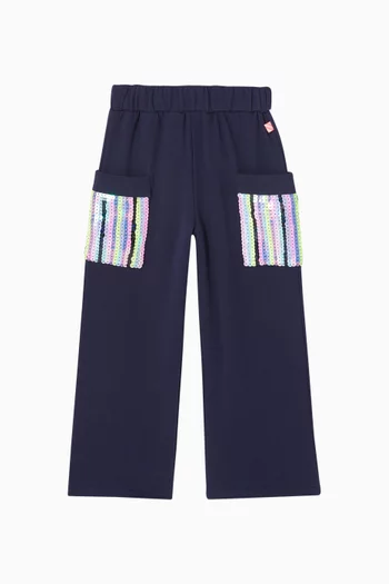 Striped Sweatpants in Fleece
