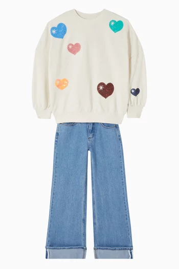Marika Rainbow Hearts Sweatshirt