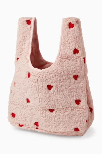 Jolie Heart-Embroidered Tote Bag