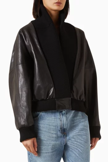 Belted Coat in Leather
