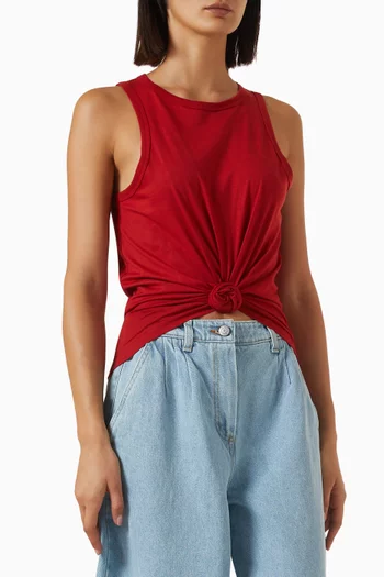 Knotted Tank Top in Cotton-blend