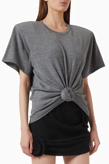 Knotted T-shirt in Wool
