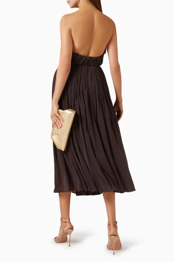 Low-back Pleated Dress