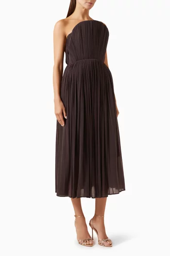 Low-back Pleated Dress