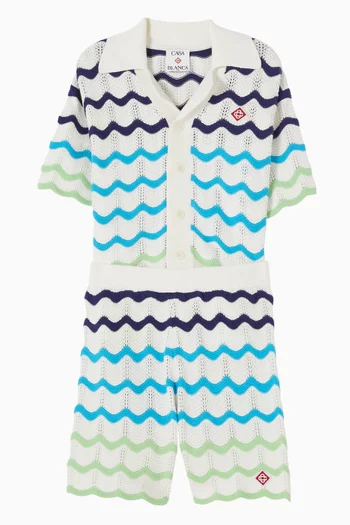 Wave Knit Shirt in Crochet