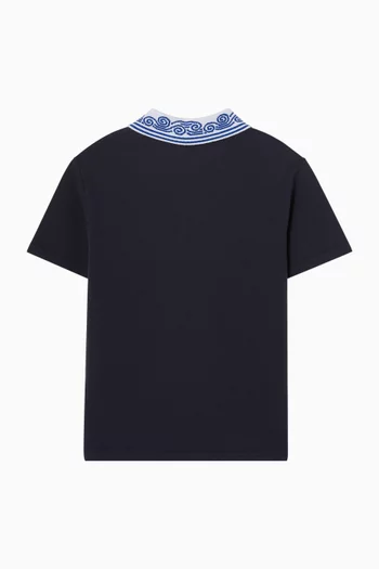 Waves Collar Polo Shirt