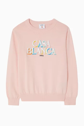 Graphic Branded Sweatshirt in Cotton