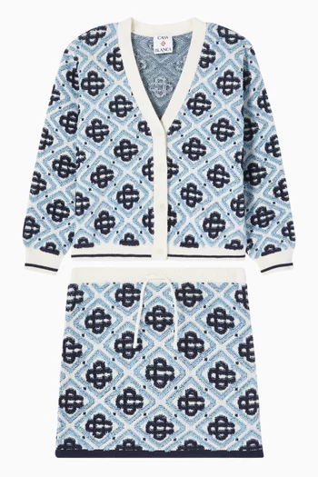 Monogram Skirt in Cotton-blend