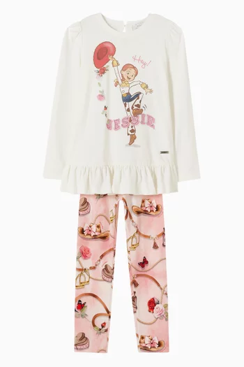 Jessie Print Maxitee & Leggings Set in Cotton