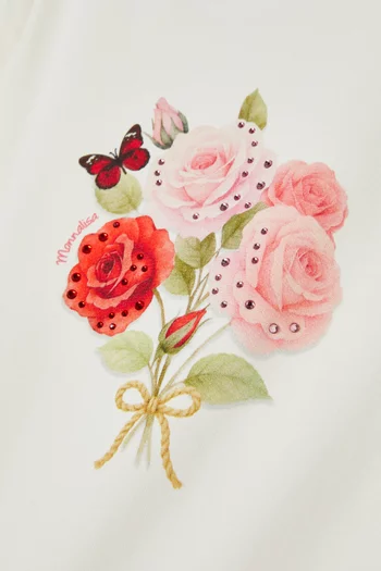 Floral Rhinestone T-Shirt