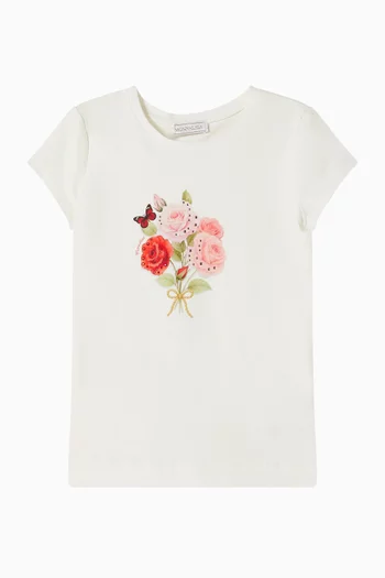 Floral Rhinestone T-Shirt