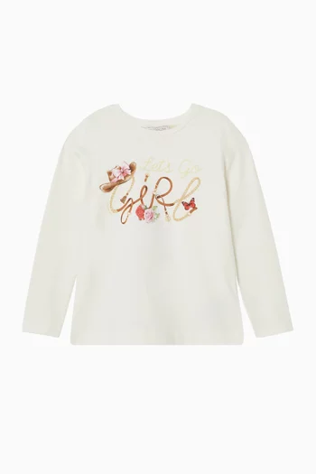 Slogan Long-sleeve T-Shirt