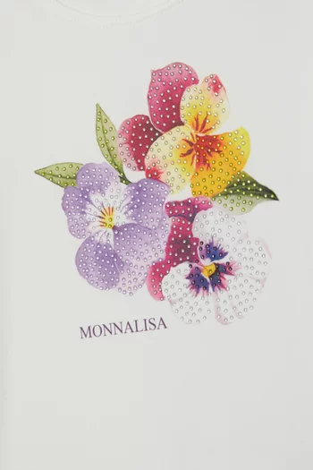 Floral-print T-Shirt in Cotton Jersey