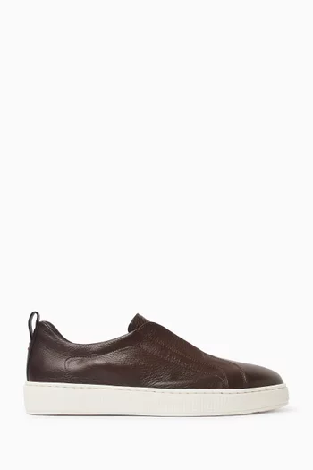 Slip-on Sneakers in Leather