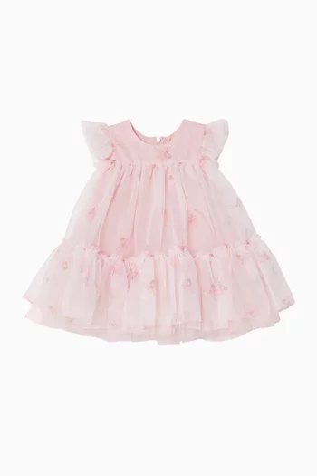Rose Print Tulle Dress