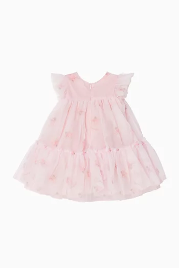 Rose Print Tulle Dress