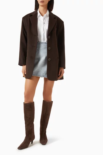 Caban Coat in Wool-blend