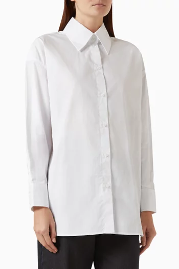 Oversized Shirt in Organic Cotton-poplin